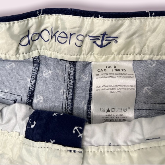 🟢Docker's Anchor Print Shorts Size 8 - Picture 3 of 5